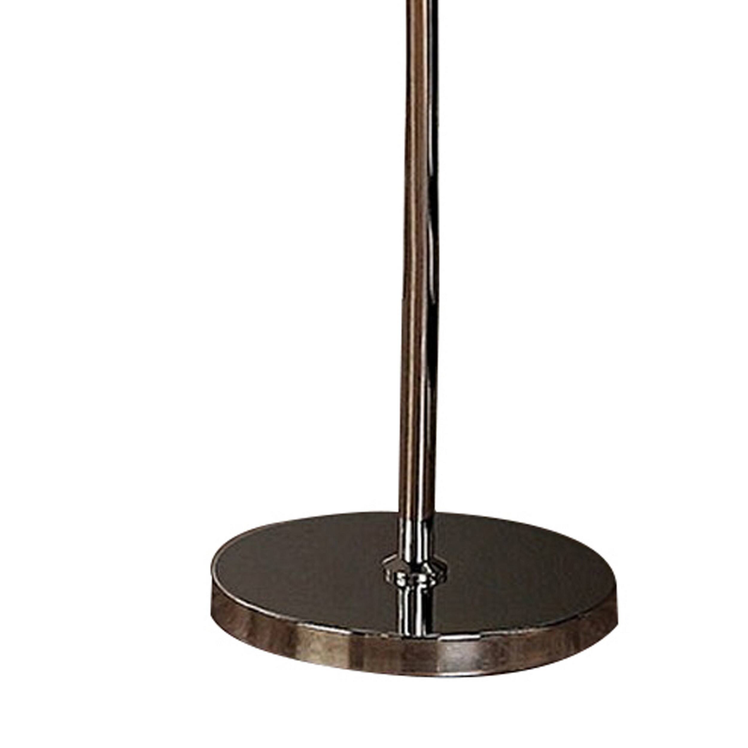 Back. Manhattan Lane - Spark 62 Inch Floor Lamp, 3 Cylindrical Acrylic Shades, Bright Nickel.