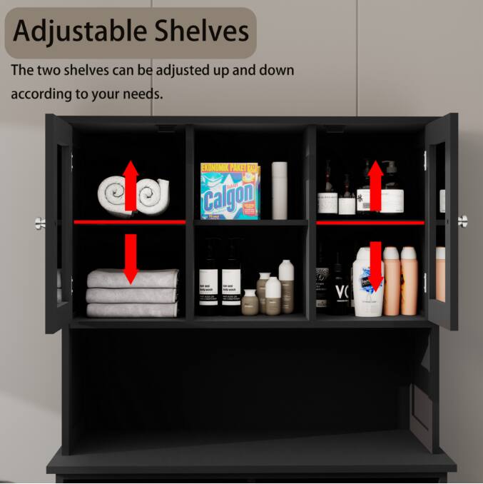 Adjustable Shelves

The two shelves can be adjusted up and down according to your needs.