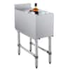 Front. VEVOR - Commercial Ice Bin, 39.6 Qt Max Capacity, 12 x 24 x 33 Inch Stainless Steel Ice Chest with Sliding Lid, 24H Long-Lasting - Silver.