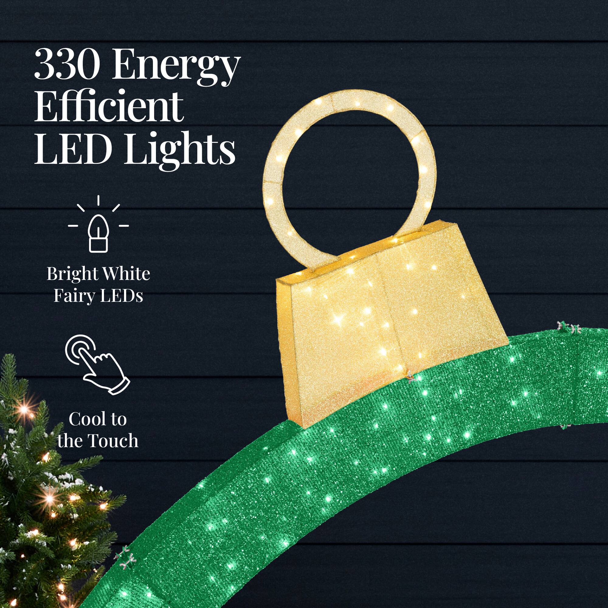 330 Energy Efficient LED Lights

- Bright White Fairy LEDs
- Cool to the Touch