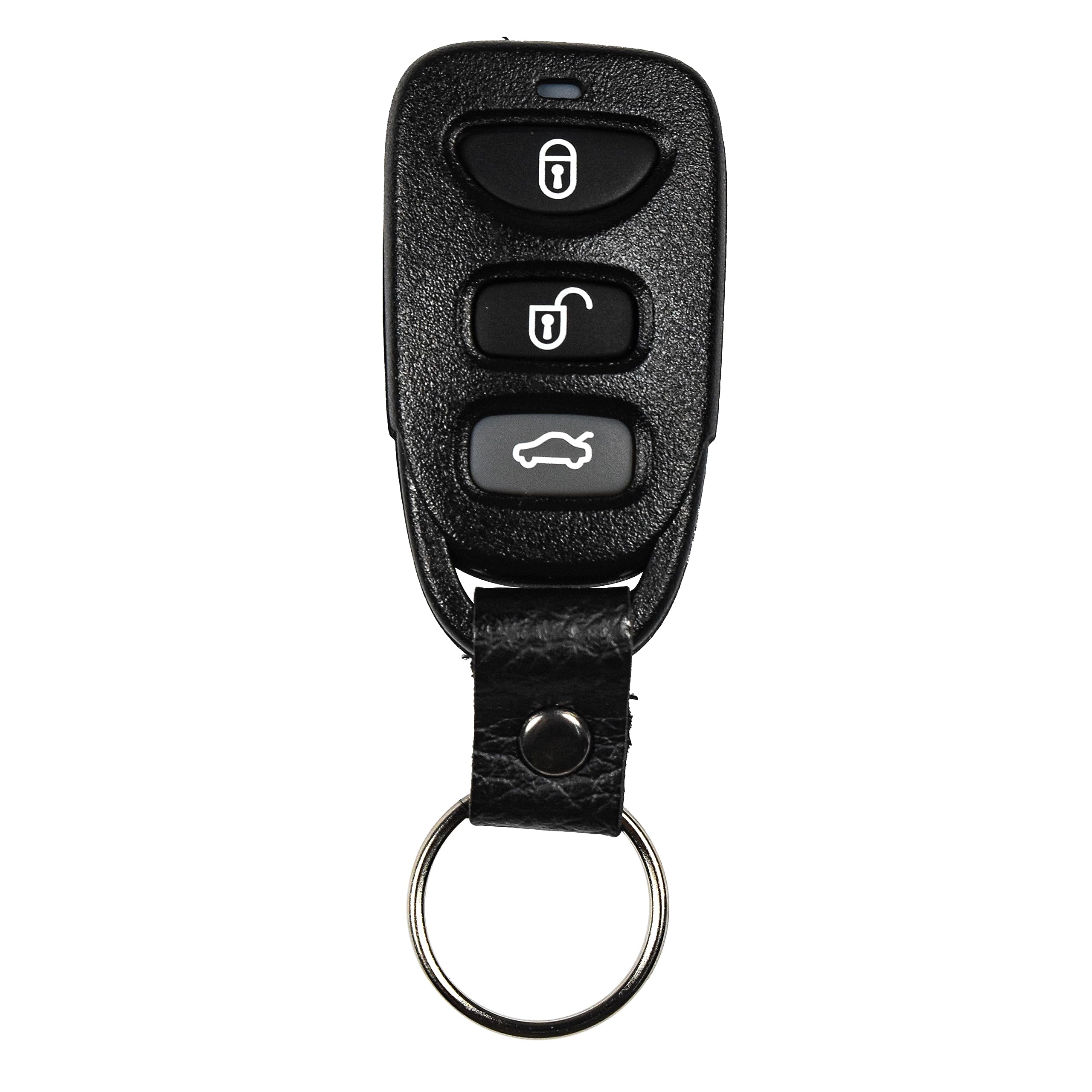 Angle. HQRP - 4-Button Remote Key Fob Shell Case Compatible with Kia Forte, Optima, Spectra, Replacement for OSLOKA-310T - Black.