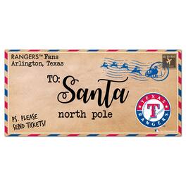 Fan Creations - Texas Rangers 6'' x 12'' Letter to Santa Sign - Multicolor
