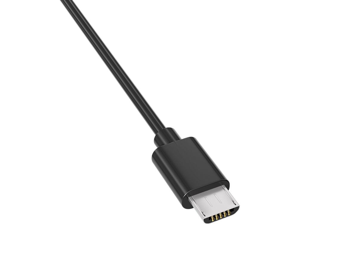 Left. Cable Leader - USB 2.0 USB-C to Micro-USB Cable, 480Mbps Charge and Sync for Phone, Controller, E-Reader - Black.