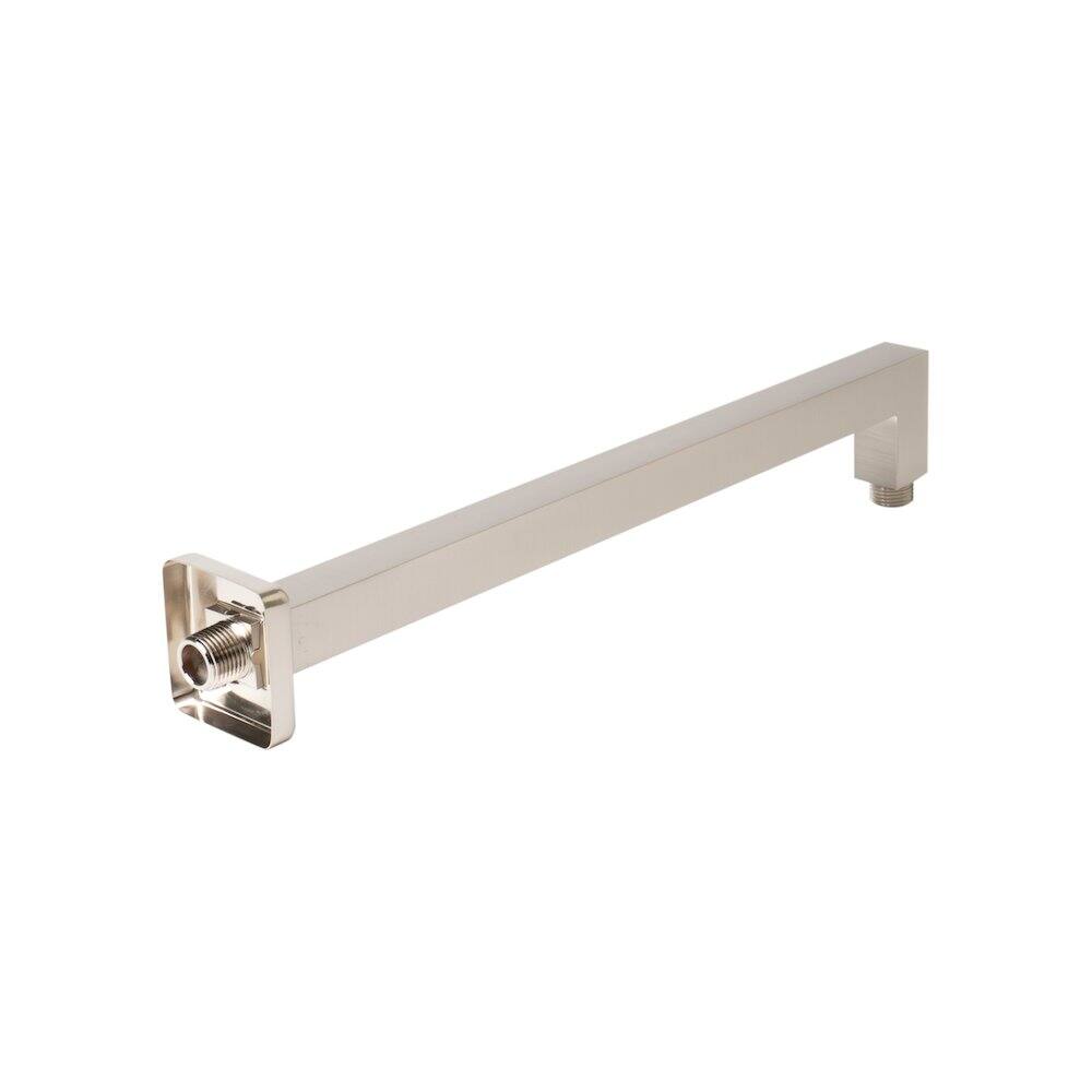 Alt View 1. Alfi - Brushed Nickel 16" Square Wall Shower Arm - Silver.