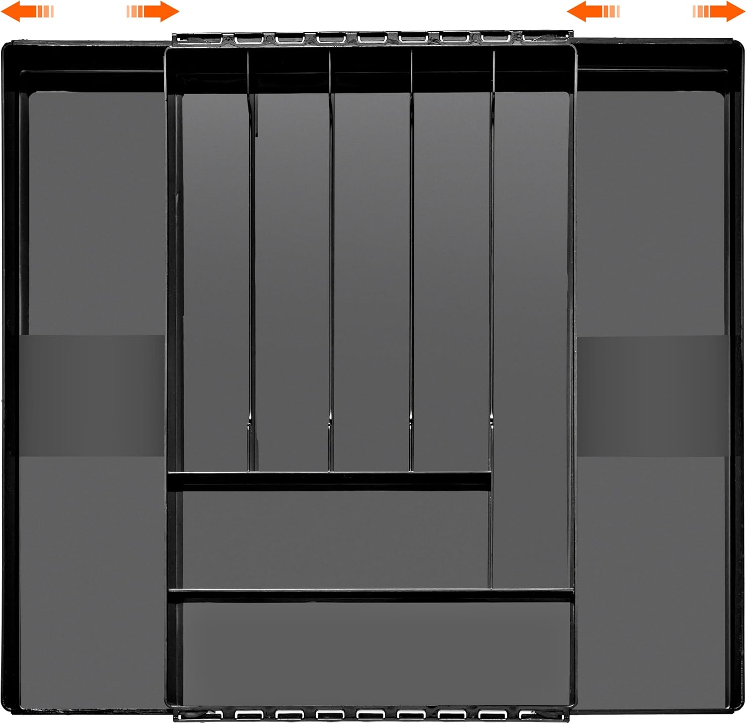 Back. Sorbus - Sorbus Expandable Silverware Organizer – Multipurpose Flatware and Kitchen Storage Solution - with 7 compartments - Black.