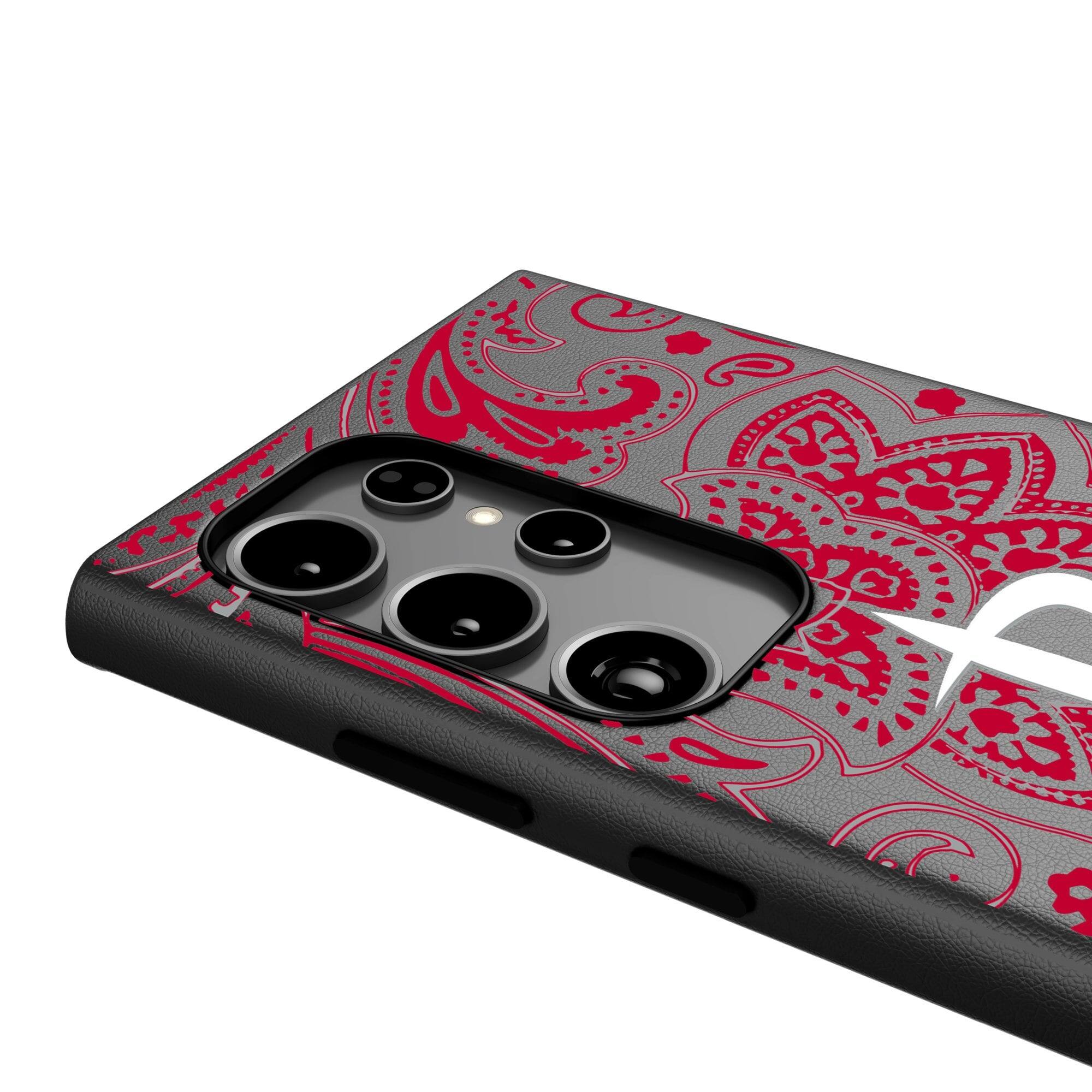Alt View 3. Keyscaper - Houston Rockets Paisley Galaxy Magnetic Bump Case - S25 - Black.