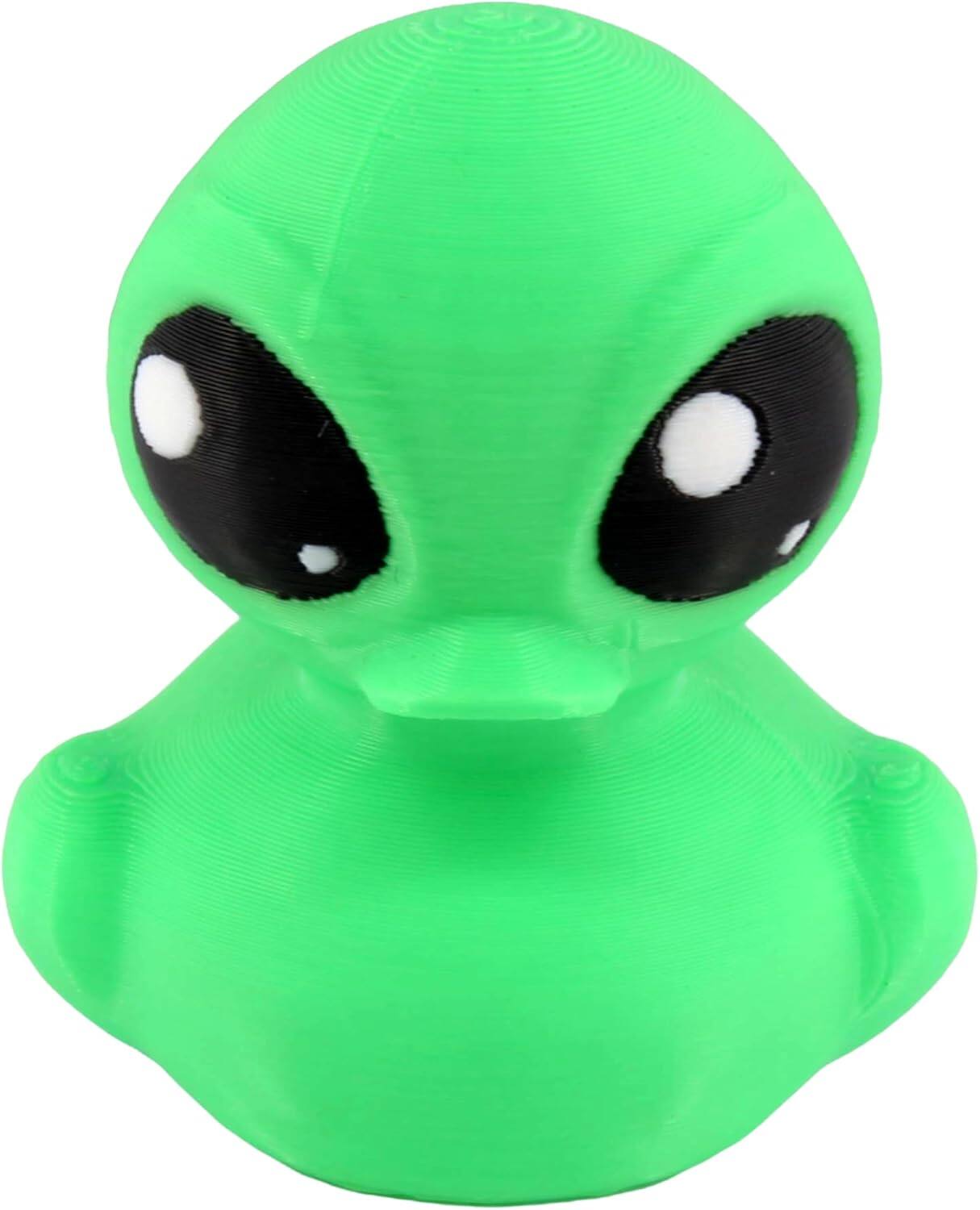 Angle. JuzToys - Alien Duck Figurine, 4x4 Ducking, Fun Car Dashboard Accessory, Unique Alien Figure Gifts, Ducks for Cars by PowerTRC - Green.