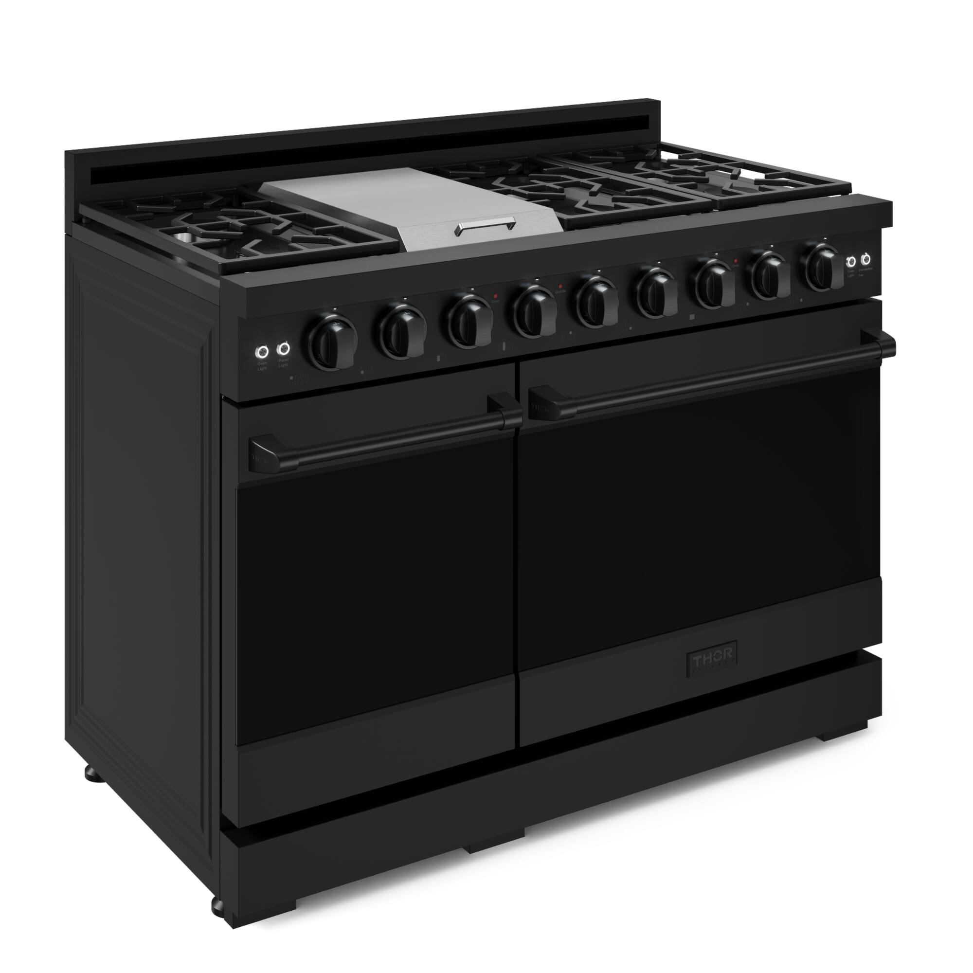 Left. Thor Kitchen - Gordon Ramsay Series by Thor Kitchen 6.8 Cu. Ft Freestanding Gas Range - Black.