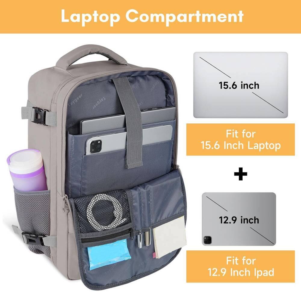 Laptop Compartment

15.6 inch  
Fit for 15.6 Inch Laptop

+  
12.9 inch  
Fit for 12.9 Inch Ipad
