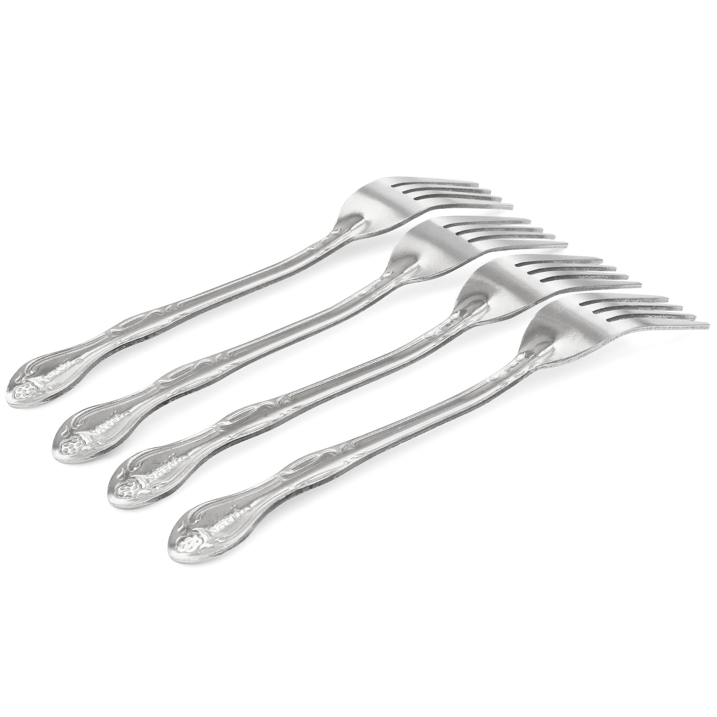 Alt View 3. Gibson - Gibson Home Abbie 4 Piece Stainless Steel Dinner Fork Set - Silver.
