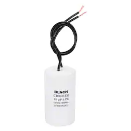Unique Bargains - 10uF CBB60 Running Capacitor, AC 450V 2 Wire for Air Compressor, Washing Machine, Refrigerator, Air Conditioner - White