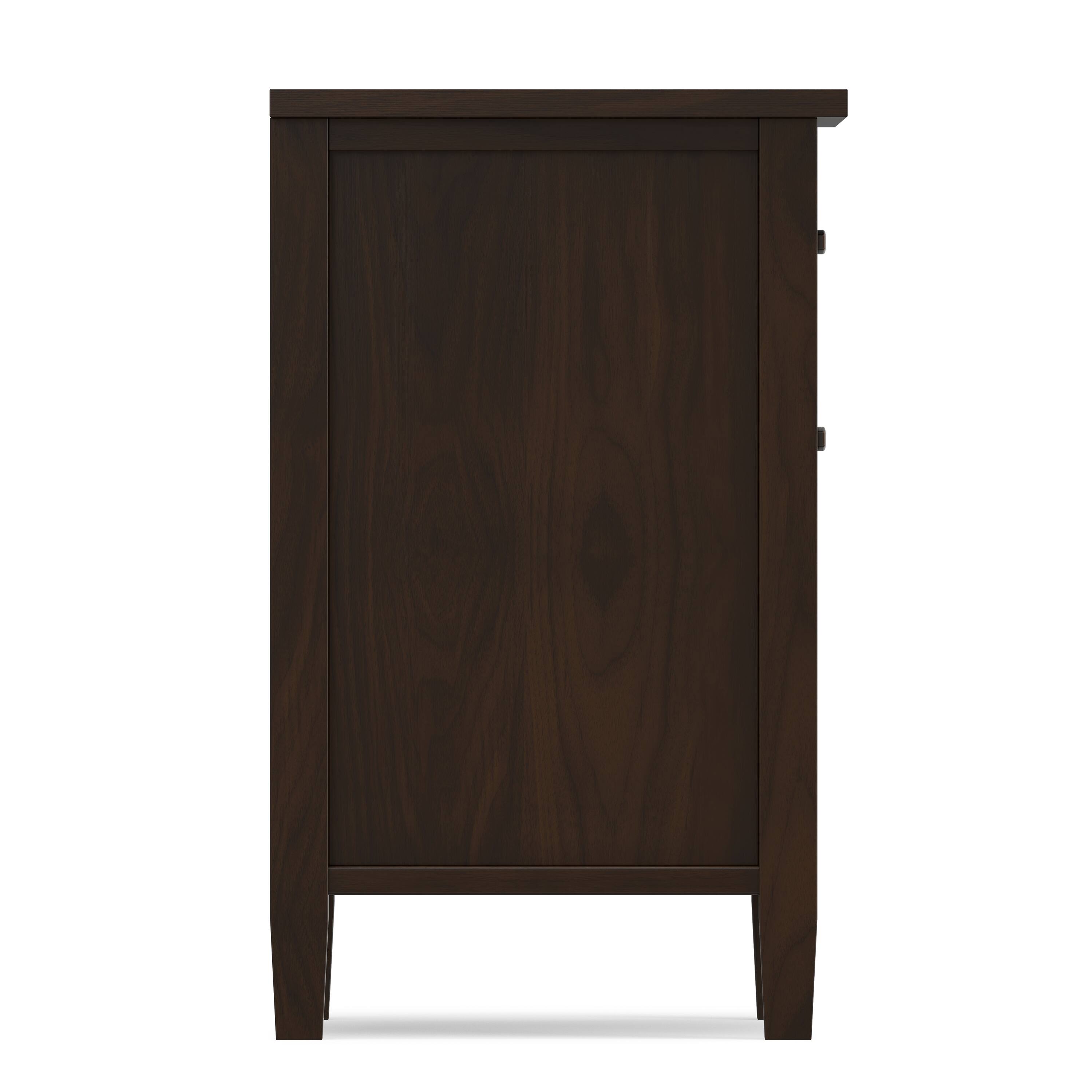 Alt View 1. Simpli Home - Warm Shaker Solid Wood 24 inch Wide Transitional Nightstand in Tobacco Brown - Tobacco Brown.