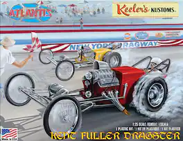 PopMarket - Keelers Kustom's - Kent Fuller Dragster 1/25 Scale Model Kit - COLLECTIBLES - Multicolor