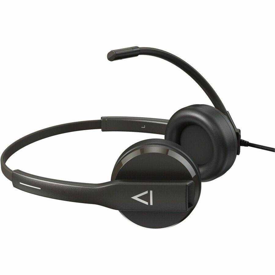 Alt View 4. Creative Labs - Creative HS-230 Lightweight Headset with Noise-cancelling Mic - Stereo - USB Type A, Mini-phone (3.5mm) - Wired - 100 Hz - Black.