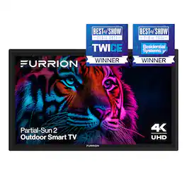 Furrion - Aurora 65" Partial-Sun 2 Outdoor Smart 4K LED Impact-Resistant Screen WiFi-Boosting Antennas 750 Nit