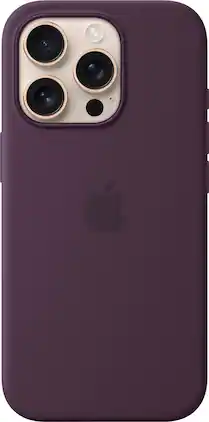Apple - iPhone 16 Pro Silicone Case with MagSafe - Plum