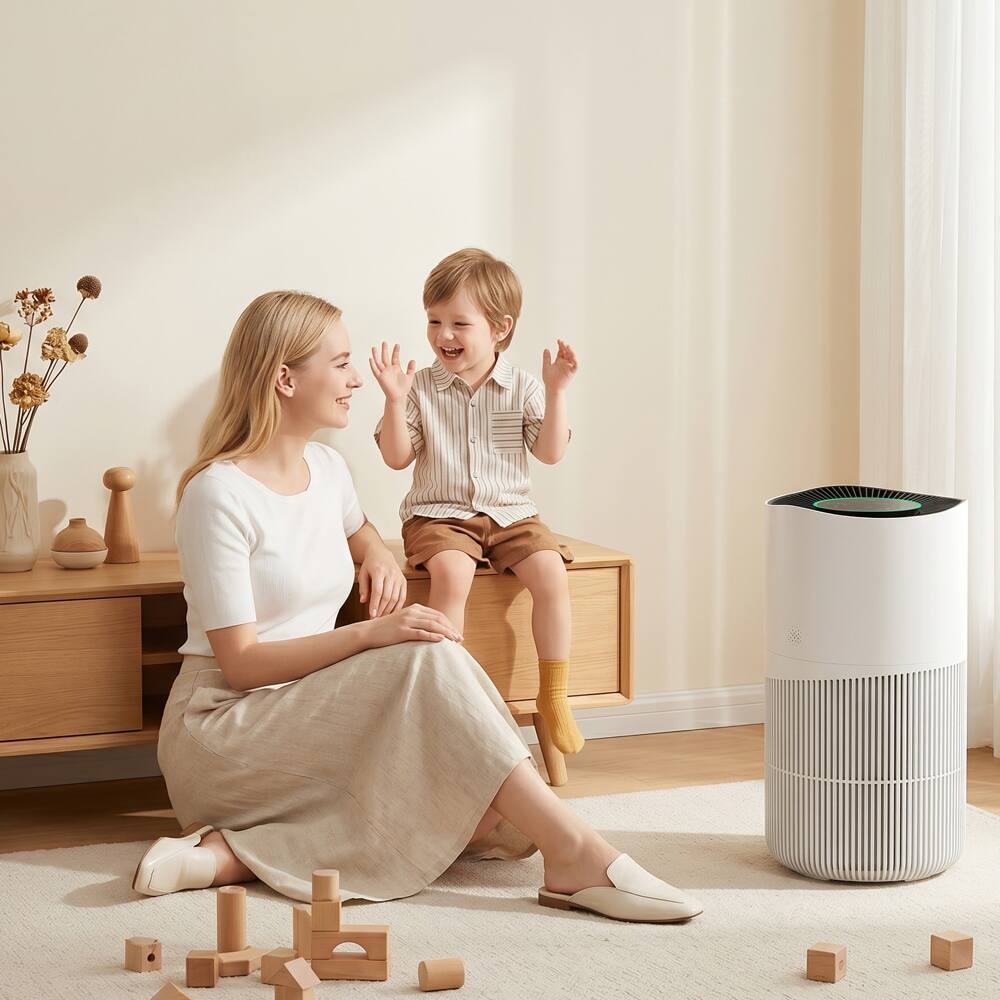 Alt View 10. Topteng - PJ10 Smart H13 HEPA Air Purifier with App, 402m³/h CADR for Large Room up to 1830 sq.ft, for Pet Hair/Dander/Odor/Dust - White.