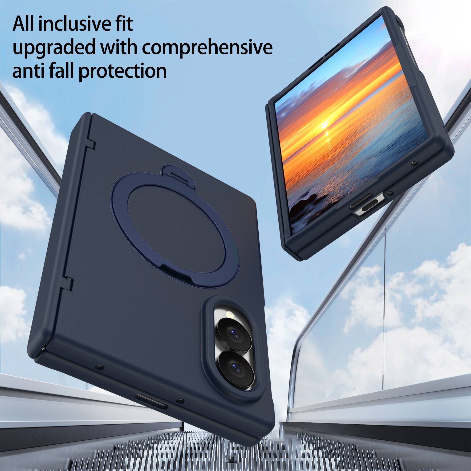 Dteck Premium Matte Shockproof Case with Integrated Hinge Coverage ...