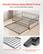 Sturdy Heavy-duty Metal Frame
Built to Last and Deformation-resistant
Reinforced with Metal Support Rods
Rust-resistant Coating, Moisture-proof, and Corrosion-resistant