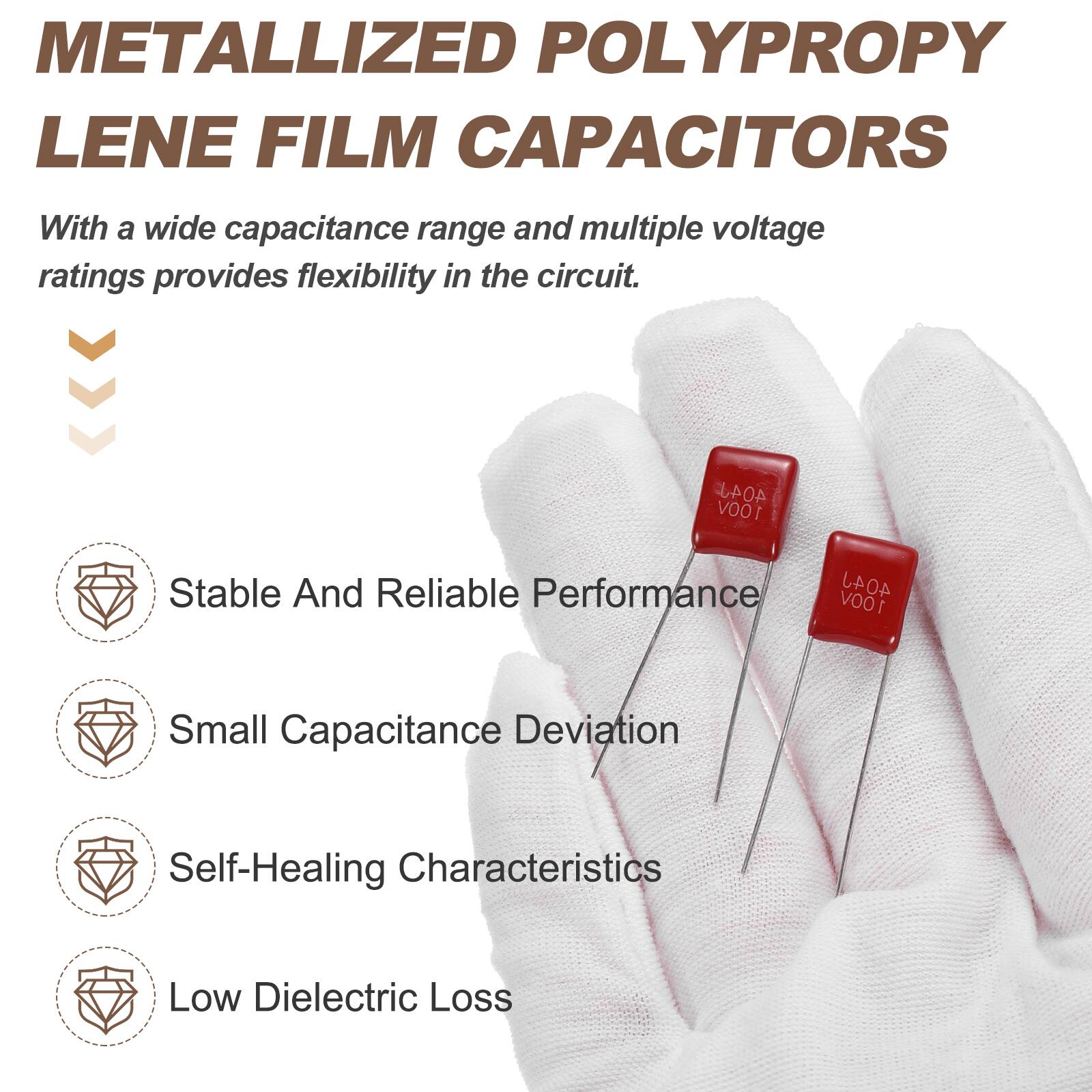 METALLIZED POLYPROPYLENE FILM CAPACITORS

With a wide capacitance range and multiple voltage ratings provides flexibility in the circuit.

- Stable And Reliable Performance
- Small Capacitance Deviation
- Self-Healing Characteristics
- Low Dielectric Loss