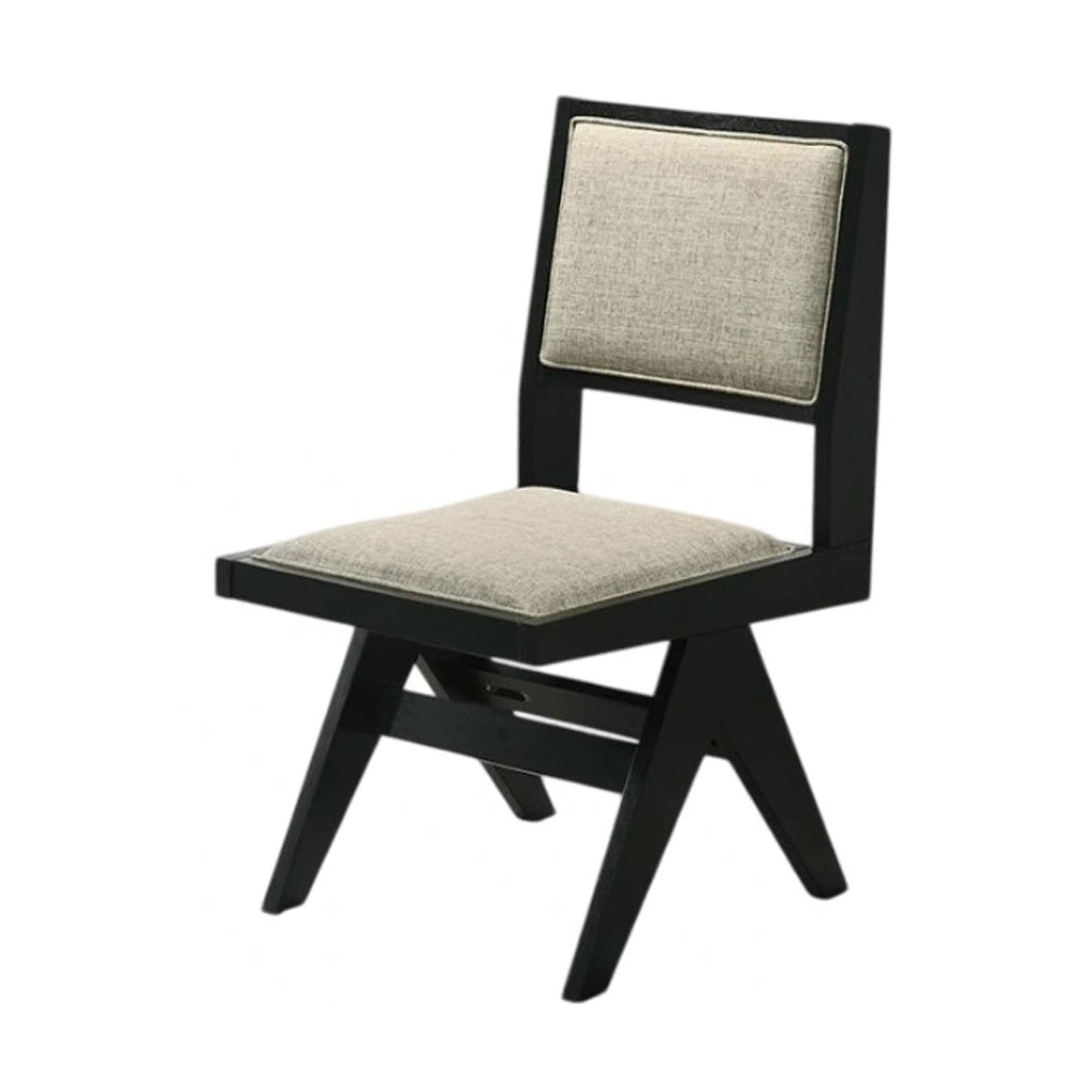 Alt View 1. Manhattan Lane - Toty Side Dining Chair Set of 2, Inverted Angled Legs - Black, Light Gray.