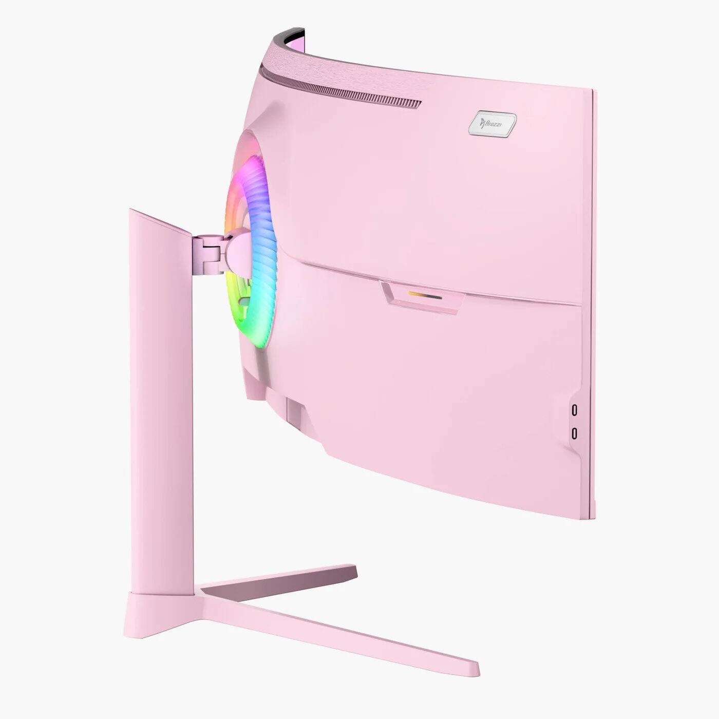 Back. Arozzi - Arozzi Nova 49“ Curved VA 165Hz Ultrawide Gaming Monitor - Pink - Pink.