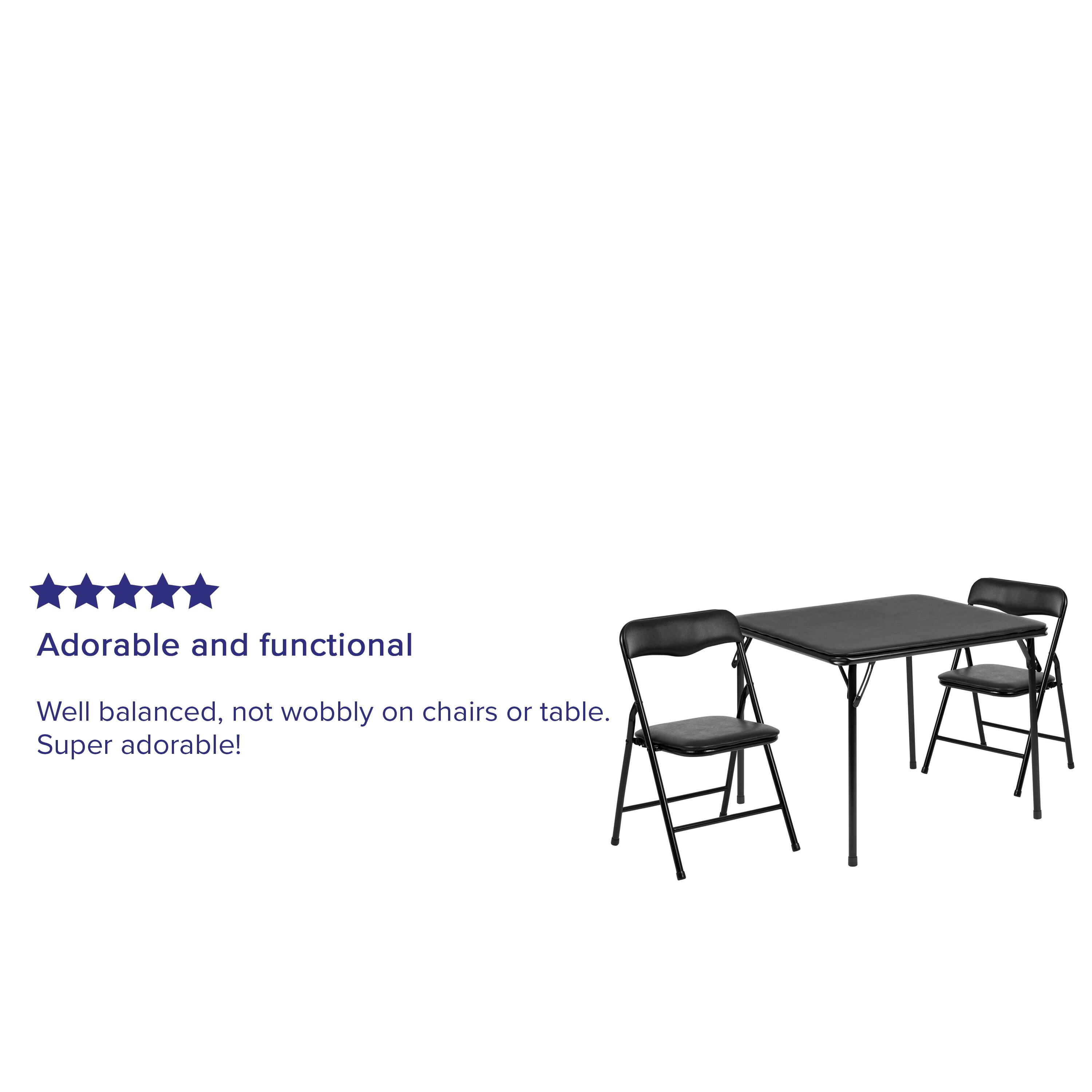 Adorable and functional

Well balanced, not wobbly on chairs or table. Super adorable!