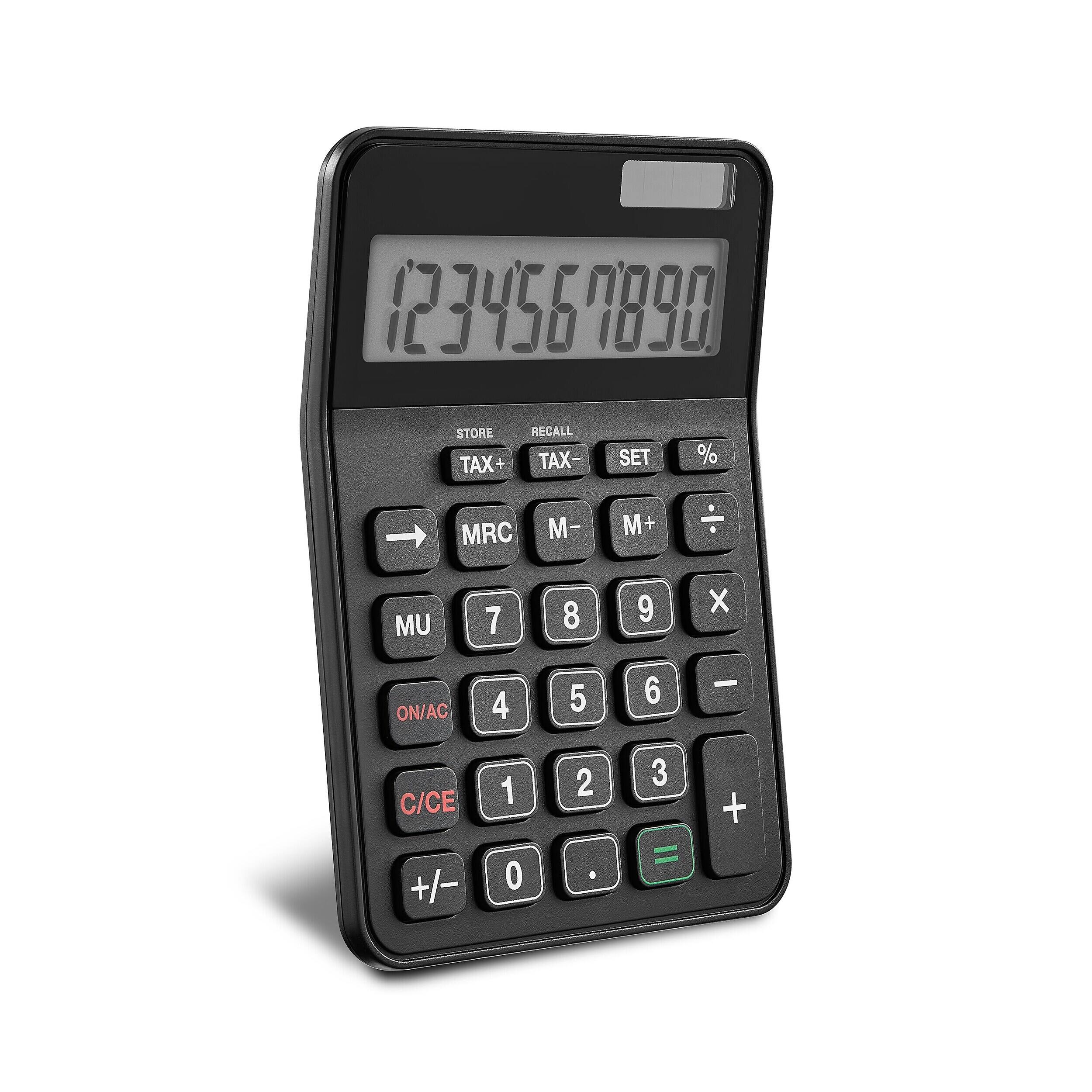 1234567890

STORE RECALL TAX+ TAX- SET % MRC M- M+ MU 7 8 9 X ON/AC 4 5 6 - C/CE 1 0 2 . 3 = +