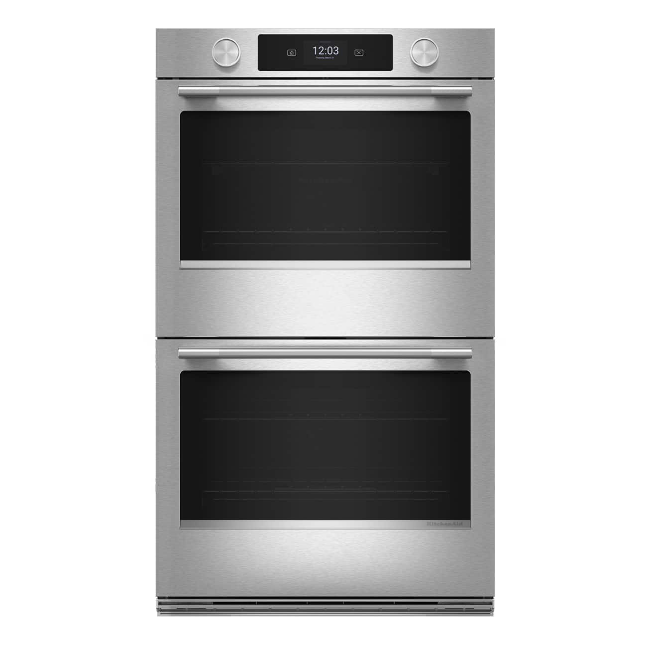 KitchenAid - 27" Smart Built-In Electric Double Wall Oven with Assisted Cooking Modes - Stainless Steel