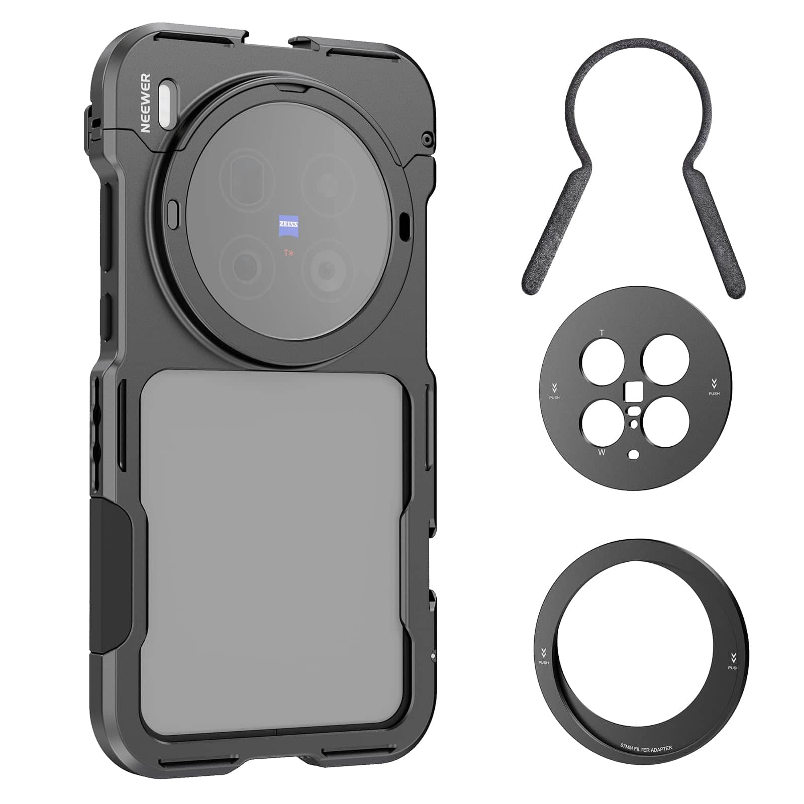 Neewer - X200 Ultra Phone Cage, 67mm/17mm - Black
