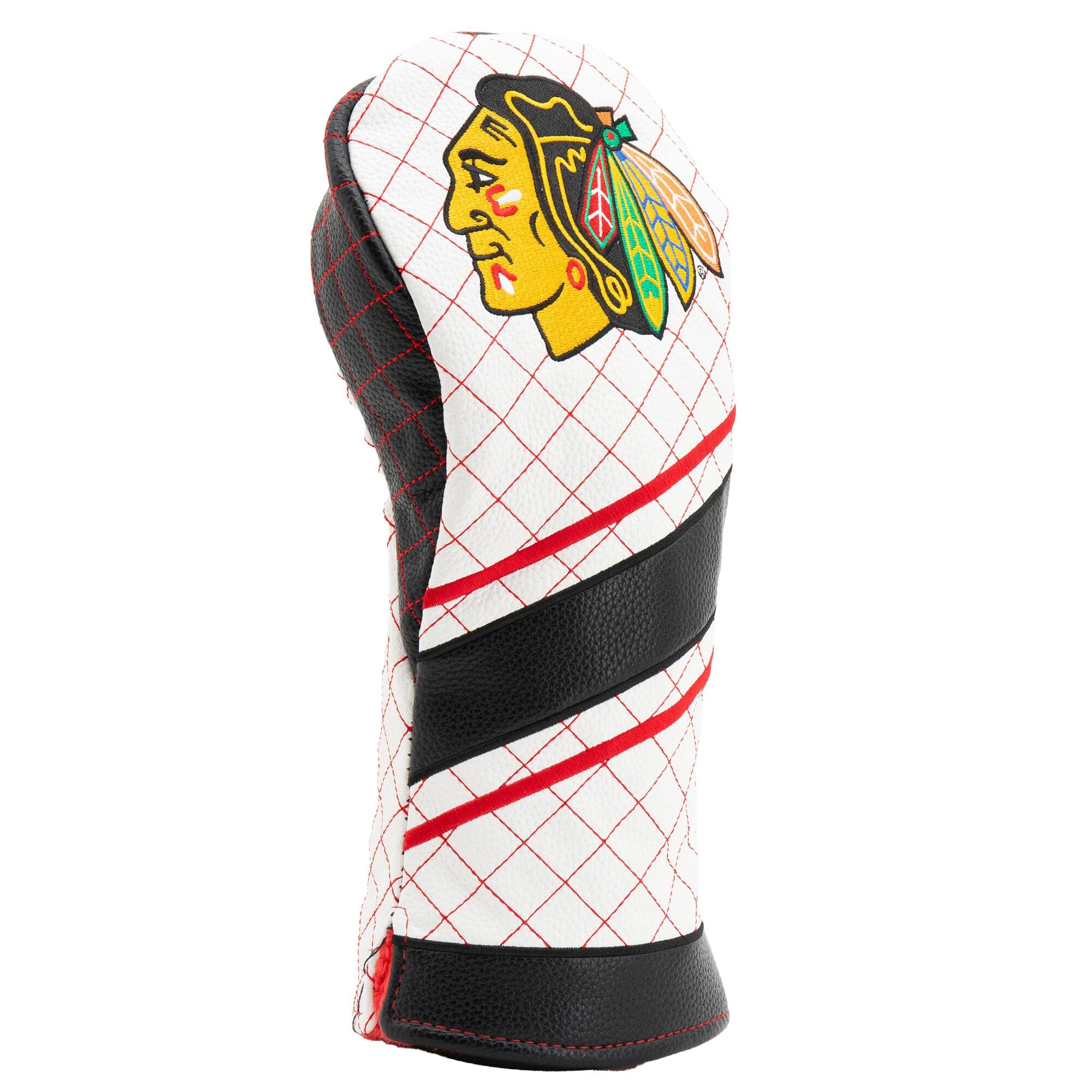 Alt View 2. Team Golf - Chicago Blackhawks Striped Quilted Driver Headcover - Multicolor.