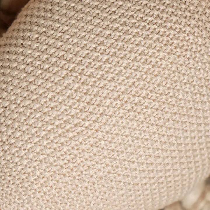 Back. Siljoy - Handmade Cotton Knitted Turtle Plush Toy, Warm Beige, Child-Safe, Compact, Easy-Care Soft Toy - Beige.