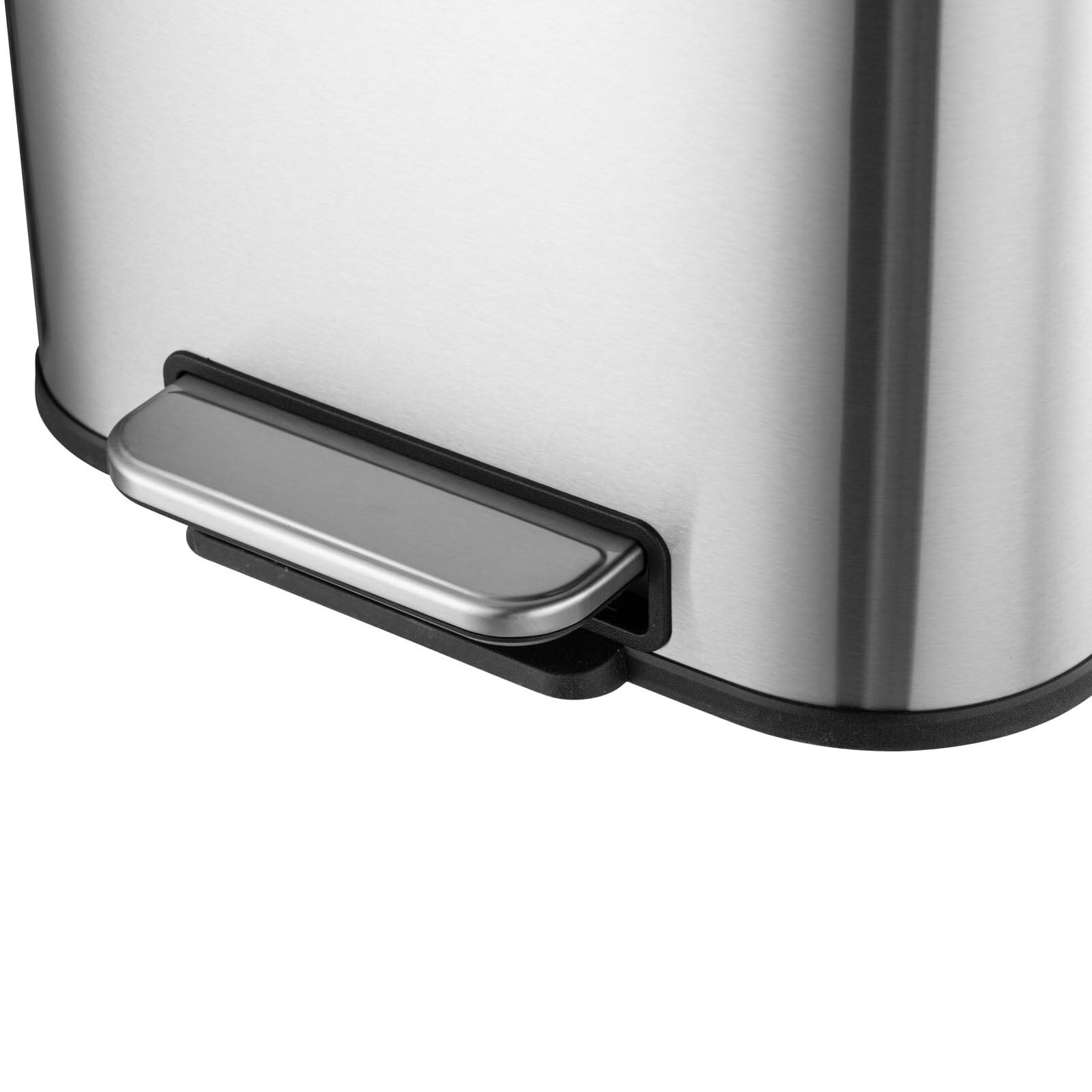 Alt View 1. Acekool - Stainless Steel Garbage Can with Lid, Step-On Pedal and Inner Bucket.