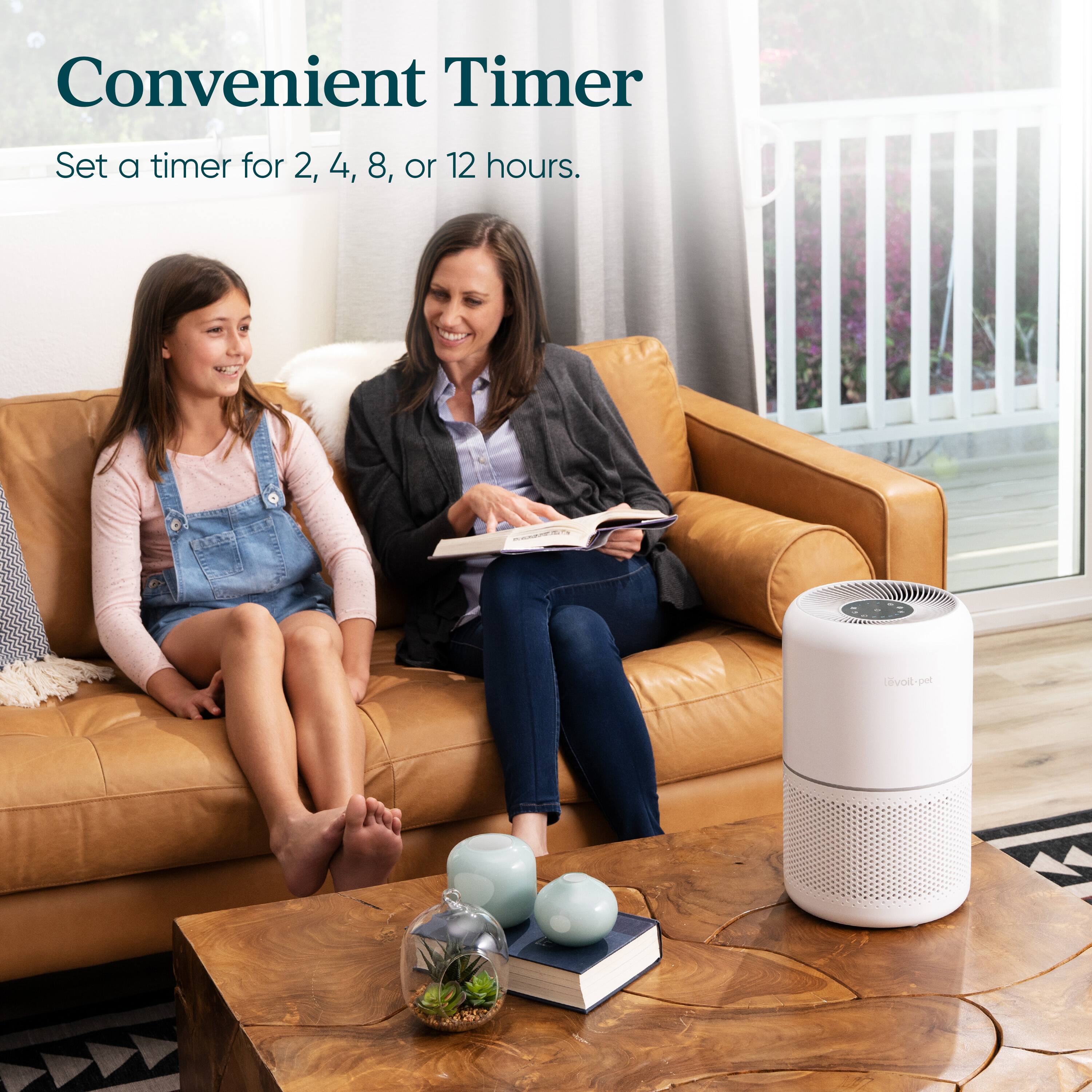 Convenient Timer Set a timer for 2, 4, 8, or 12 hours. Levoit-PE