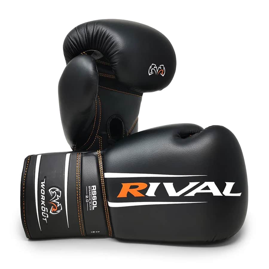 RIVAL - Boxing RS60 2.0 Lace-Up Workout Sparring Gloves - 18 oz. - Black