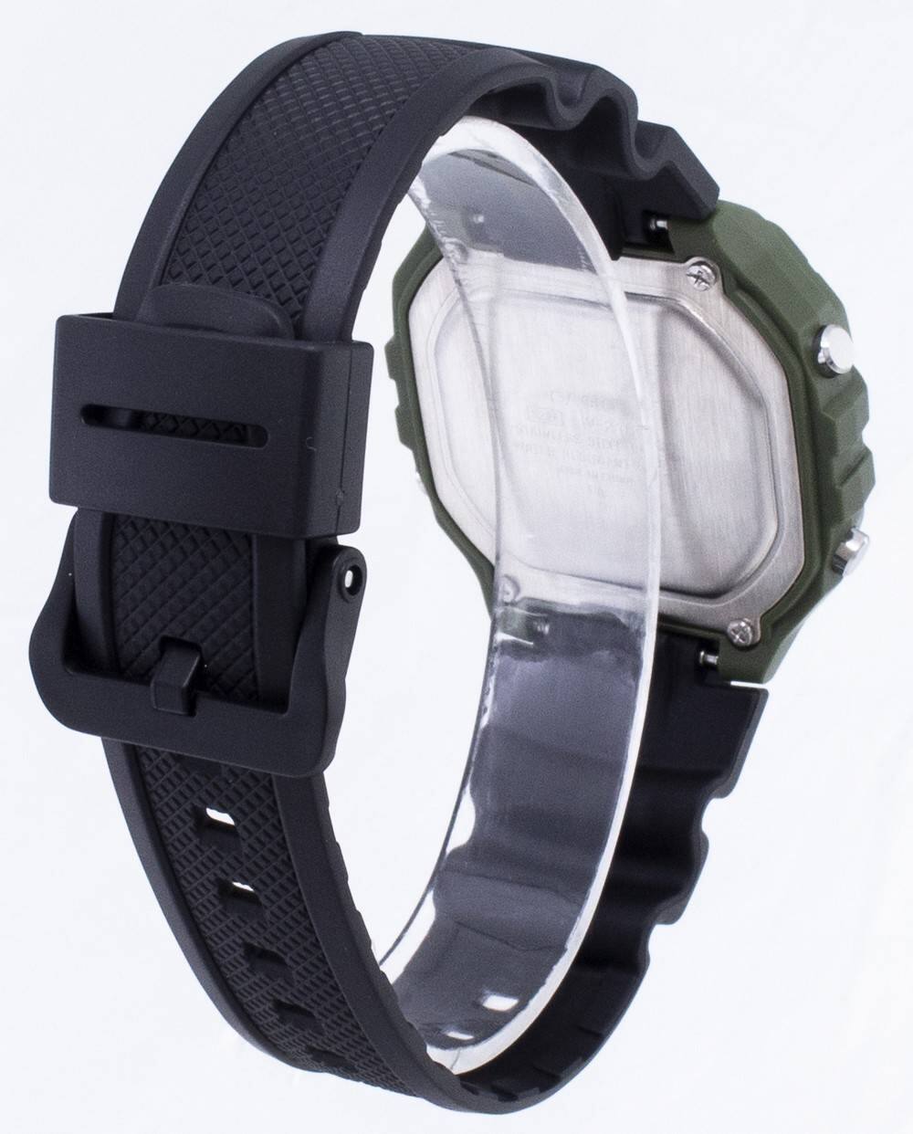 Angle. Casio - Youth W-218H-3AV W218H-3AV Digital Men's Watch - Green.