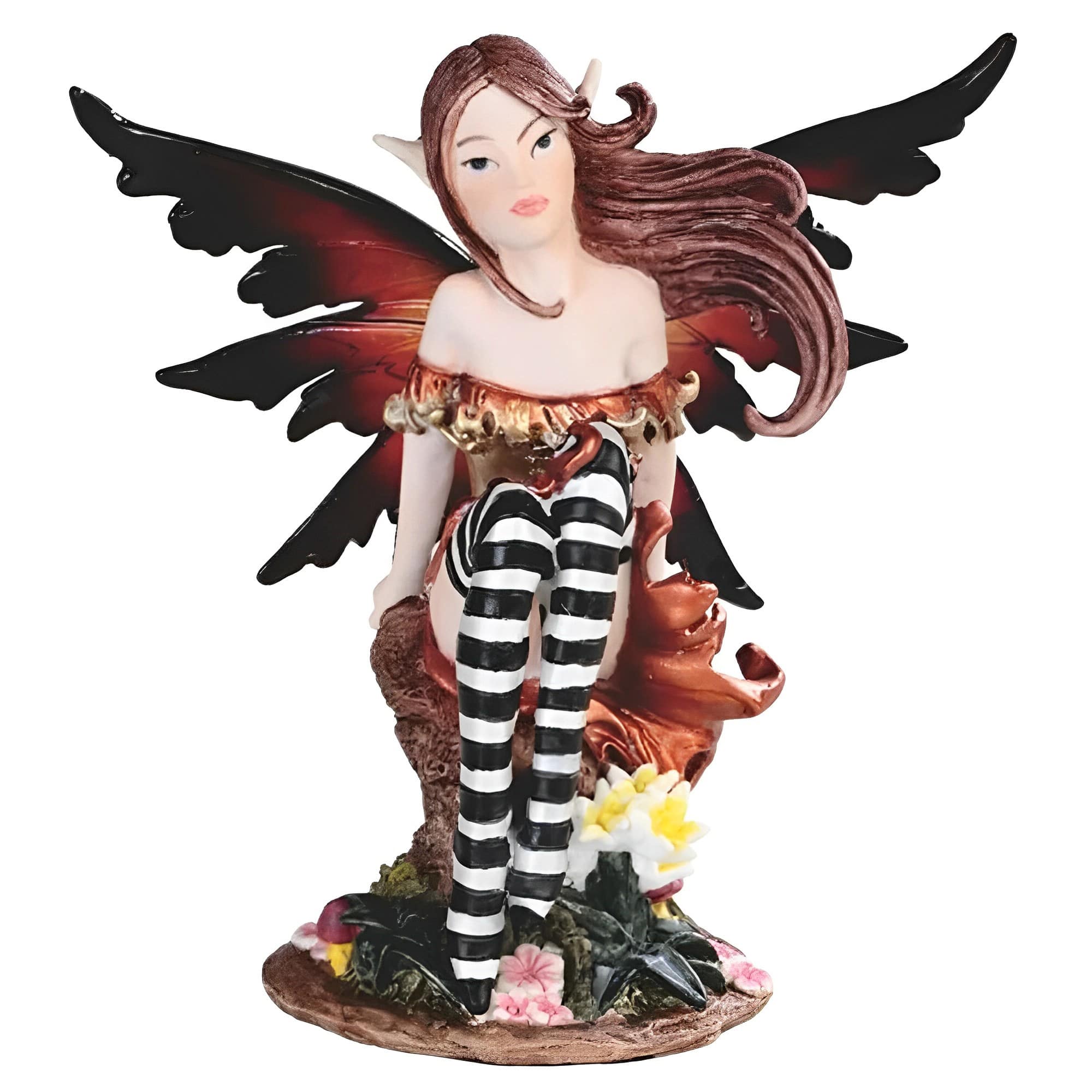 FC Design - 5"H Fairy with Clear Wings Figurine Statue Office Desk Tabletop Home Decor Gift - Multi-Color
