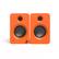 Angle. Kanto - Kanto REN Powered Bluetooth Bookshelf Speakers - Pair (Matte Orange) - Orange.