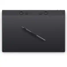 Front. Wacom - Intuos Pro Large Bluetooth Professional Graphic Drawing Tablet (2025) - Black.