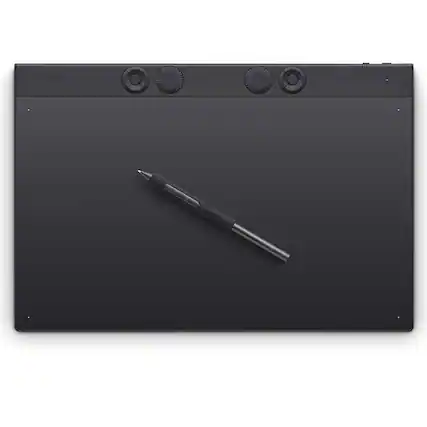 Front. Wacom - Intuos Pro Large Bluetooth Professional Graphic Drawing Tablet (2025) - Black.