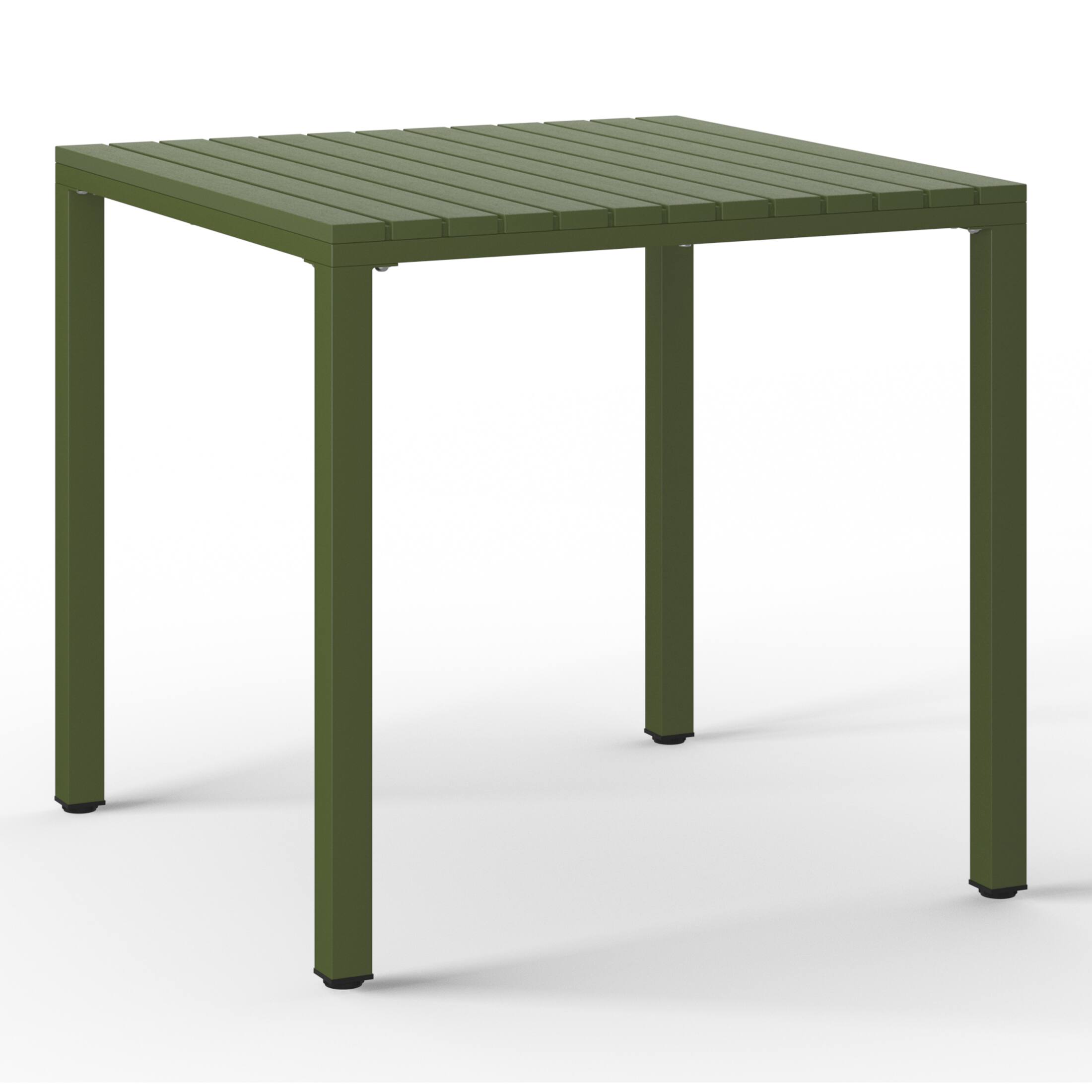 Left. WestinTrends - WestinTrends Playa 5-Piece Outdoor Metal Frame Square Dining Table Patio Set with Stackable Patio Dining Chairs - Olive Green.