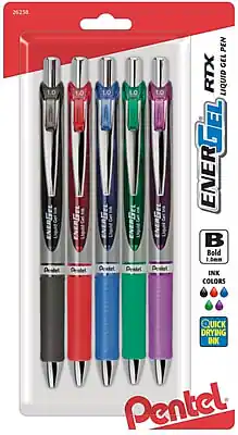 26258
ENERGEL RTX Liquid Gel Pen
1.0 Bold
Quick Drying Ink
Pentel
Ink Colors: Red, Blue, Green, Purple
Quick Drying Ink