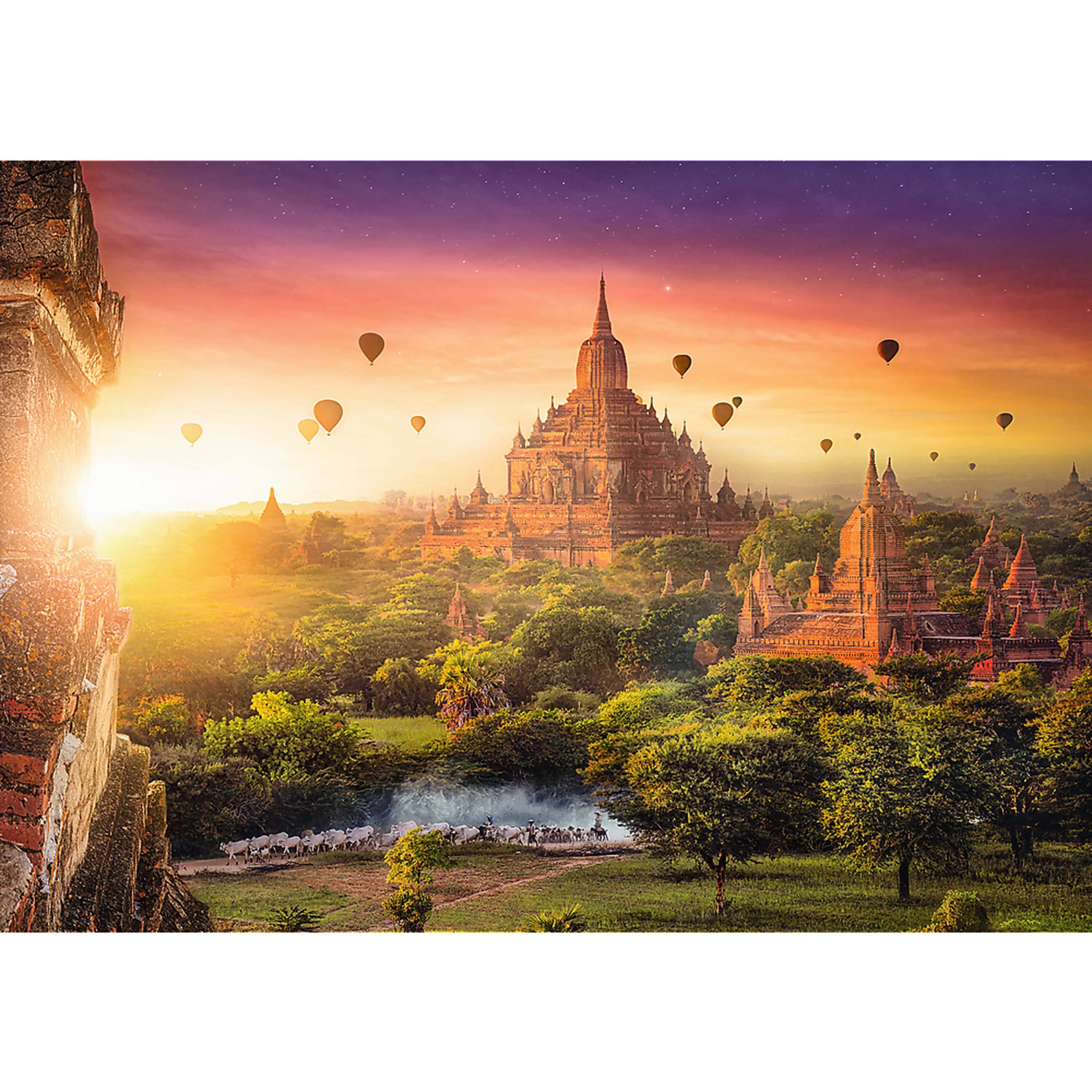 Alt View 1. Trefl - Trefl Red 1000 Piece Puzzle - Ancient Temple, Burma.
