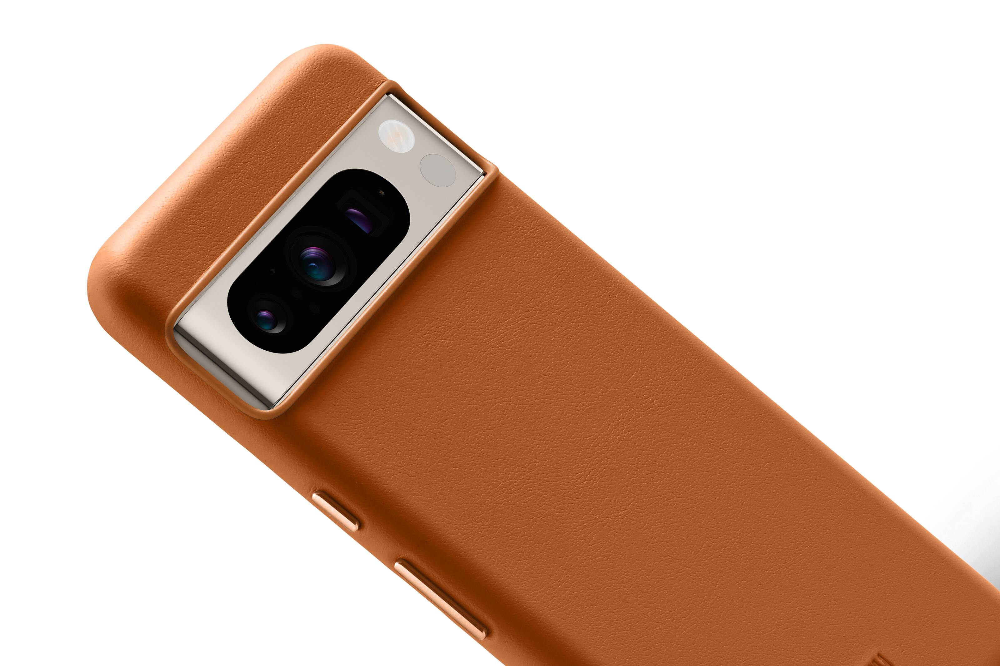 Alt View 3. Bellroy - Pixel 8 Pro Leather Phone Case - Terracotta.