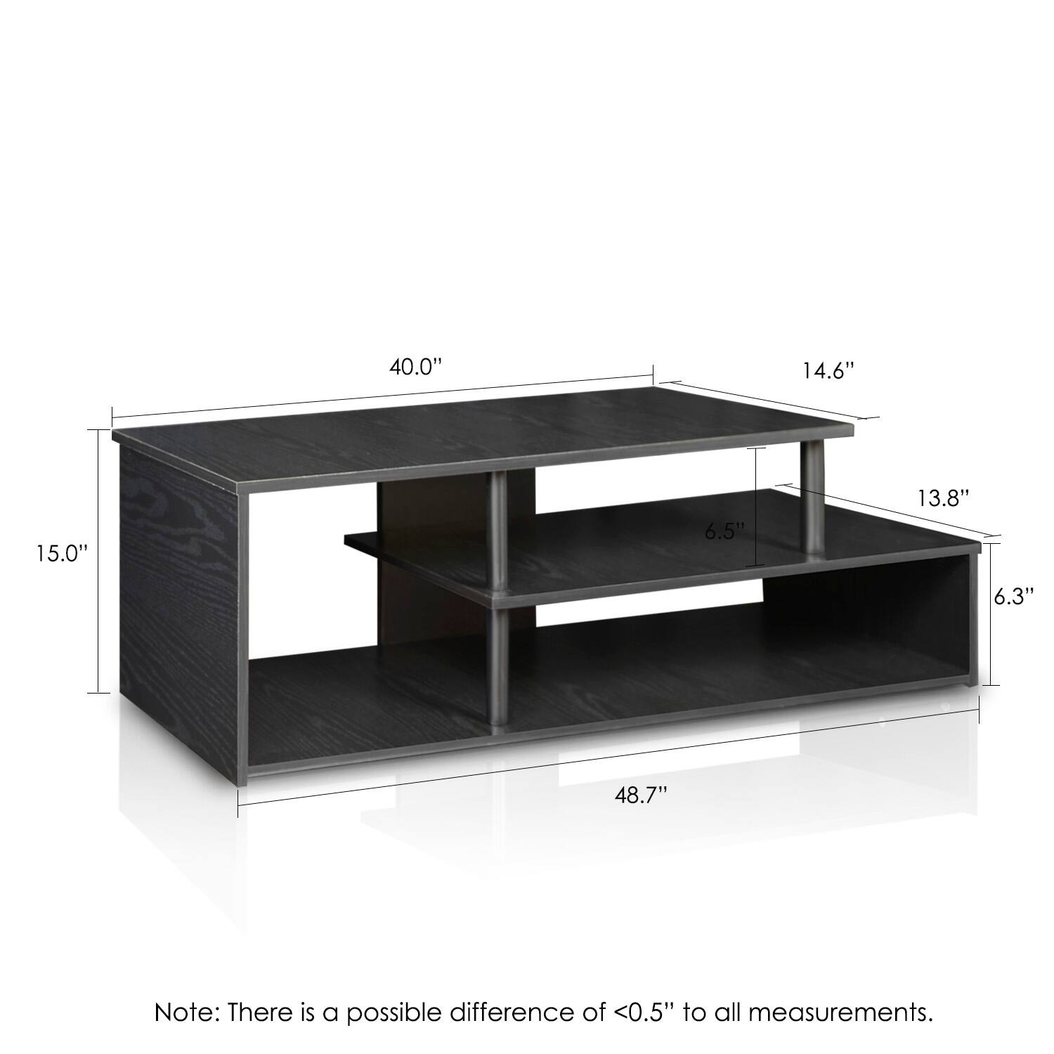 40.0"  
14.6"  
15.0"  
6.5"  
13.8"  
6.3"  
48.7"  

Note: There is a possible difference of <0.5" to all measurements.