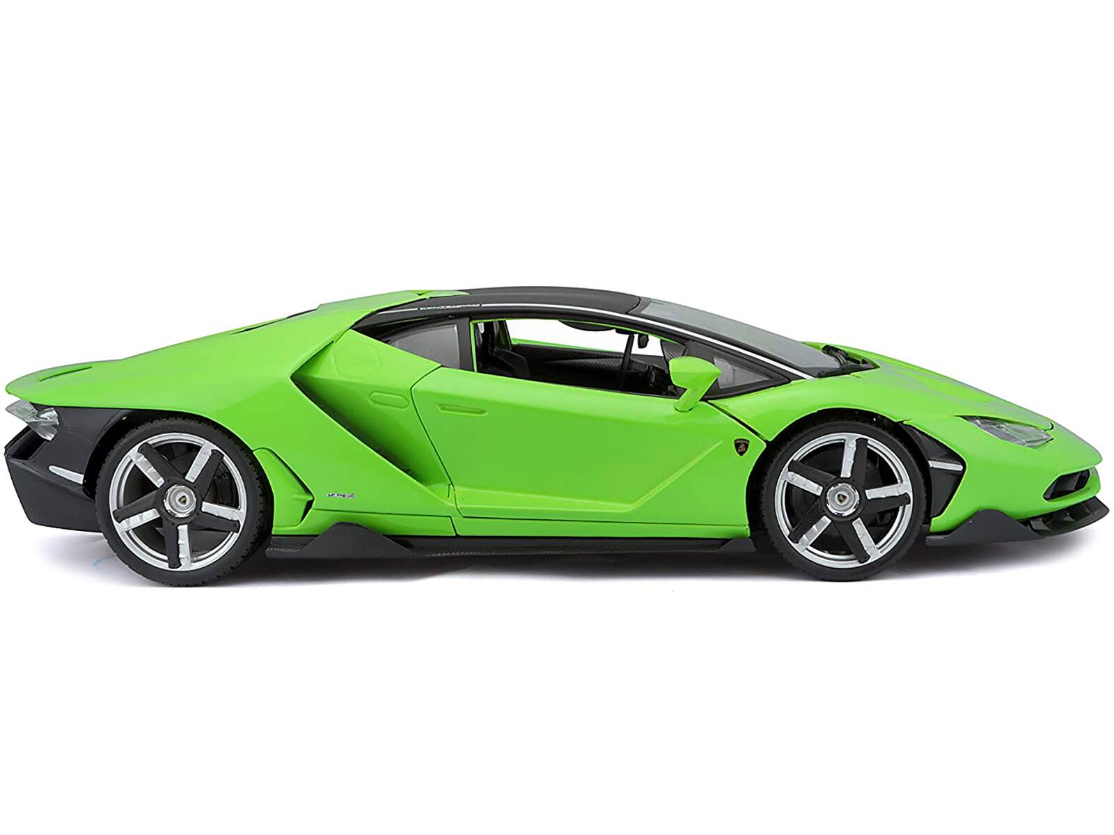 Alt View 2. Maisto - Lamborghini Centenario Lime Green with Matt Black Top 1/18 Diecast Model Car by Maisto.