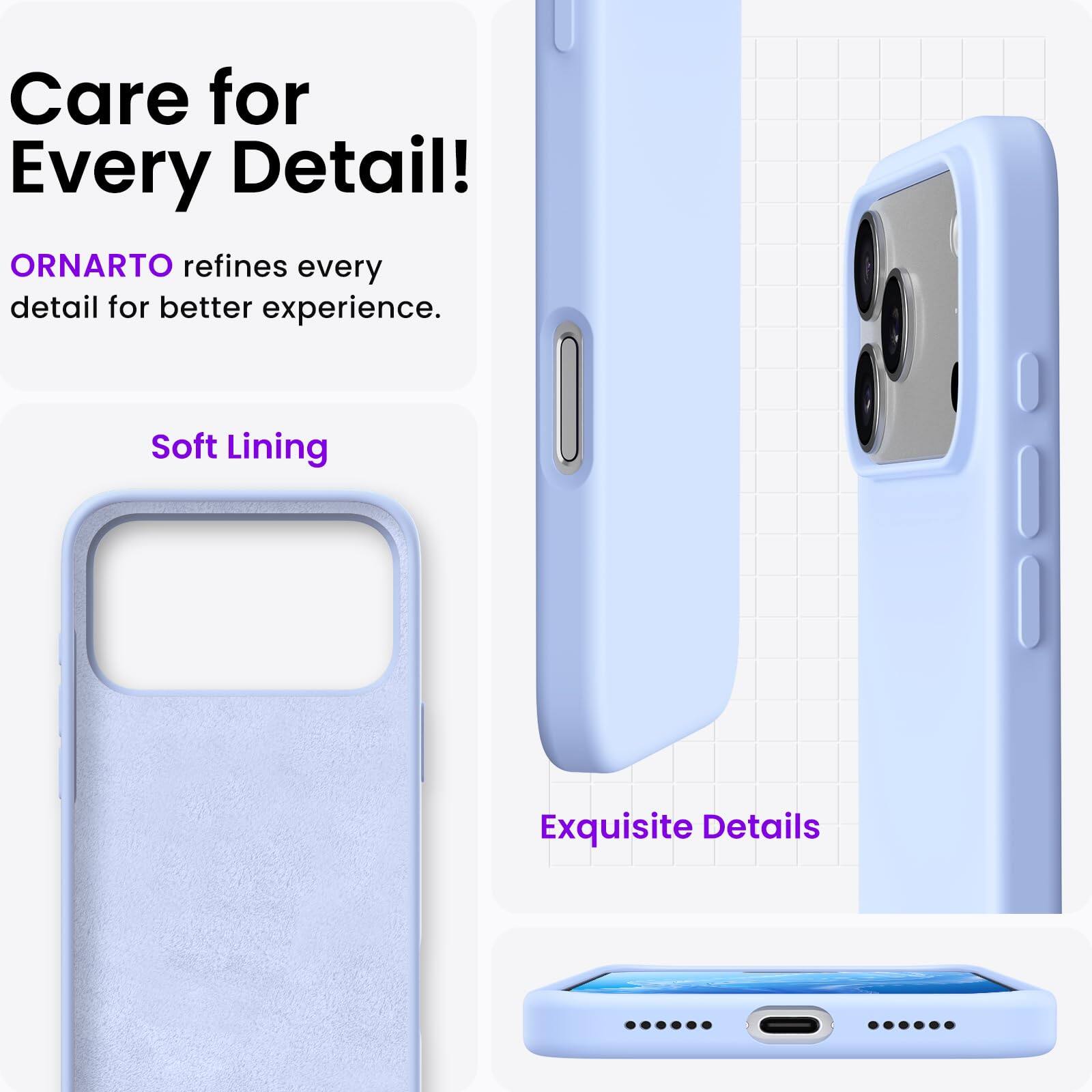 Ornarto for iPhone 18 Pro Case 6.3