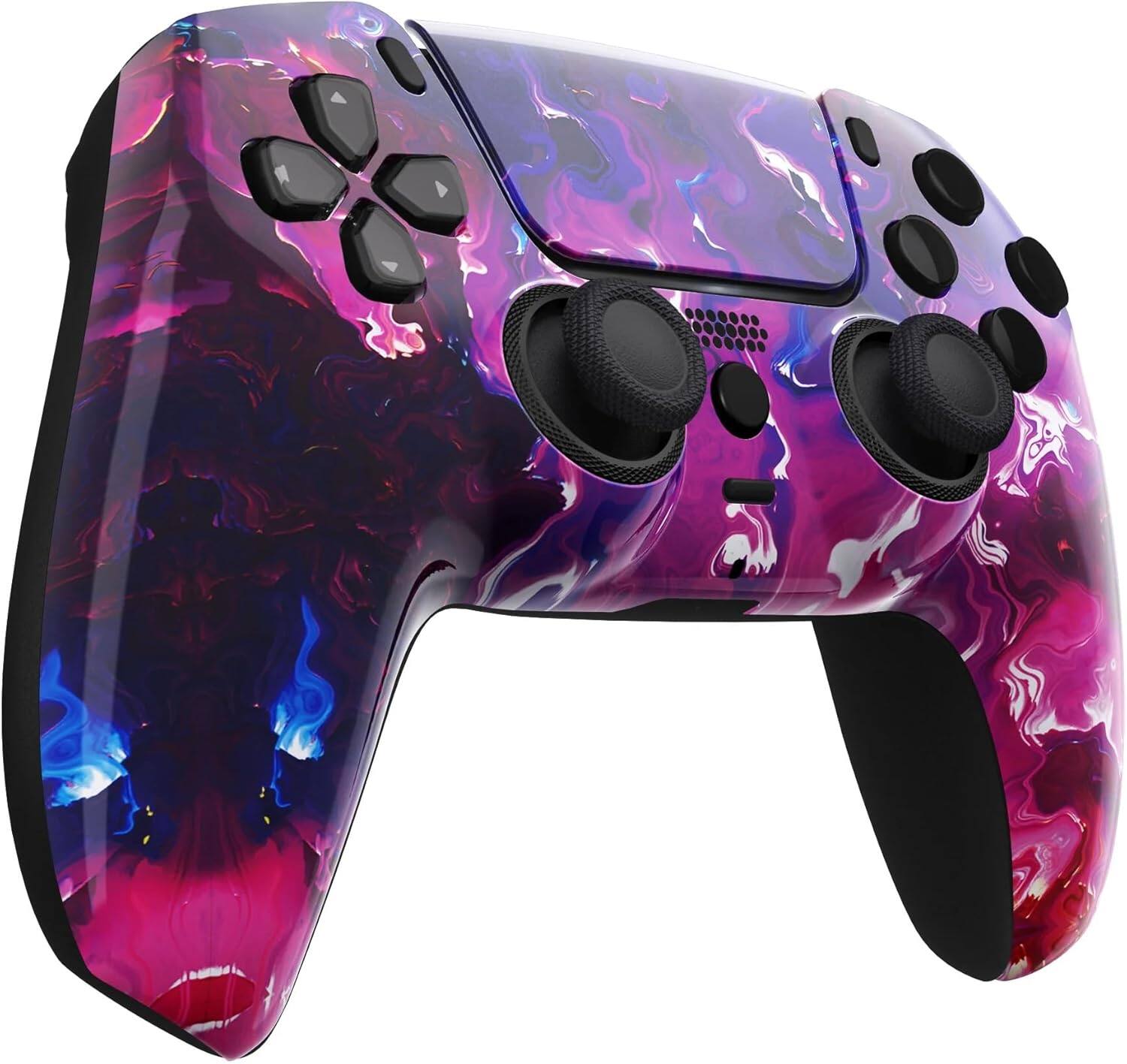 Left. Custom Controllerzz - Custom Wireless Controller for PS5 - Purple Magma.