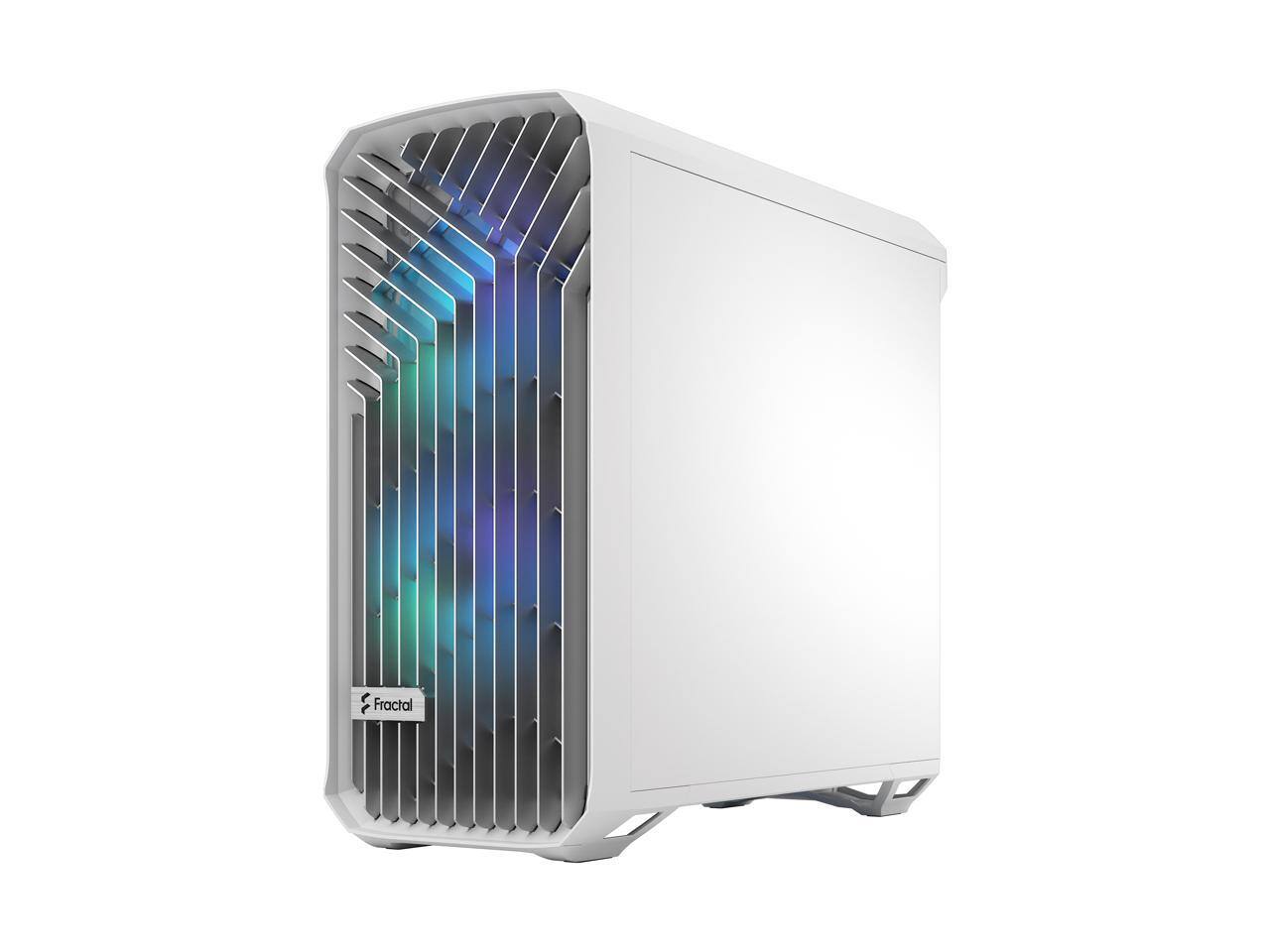 Alt View 1. Fractal Design - Fractal Design Torrent RGB White E-ATX Tempered Glass Window High-Airflow Mid Tower Computer Case - White.
