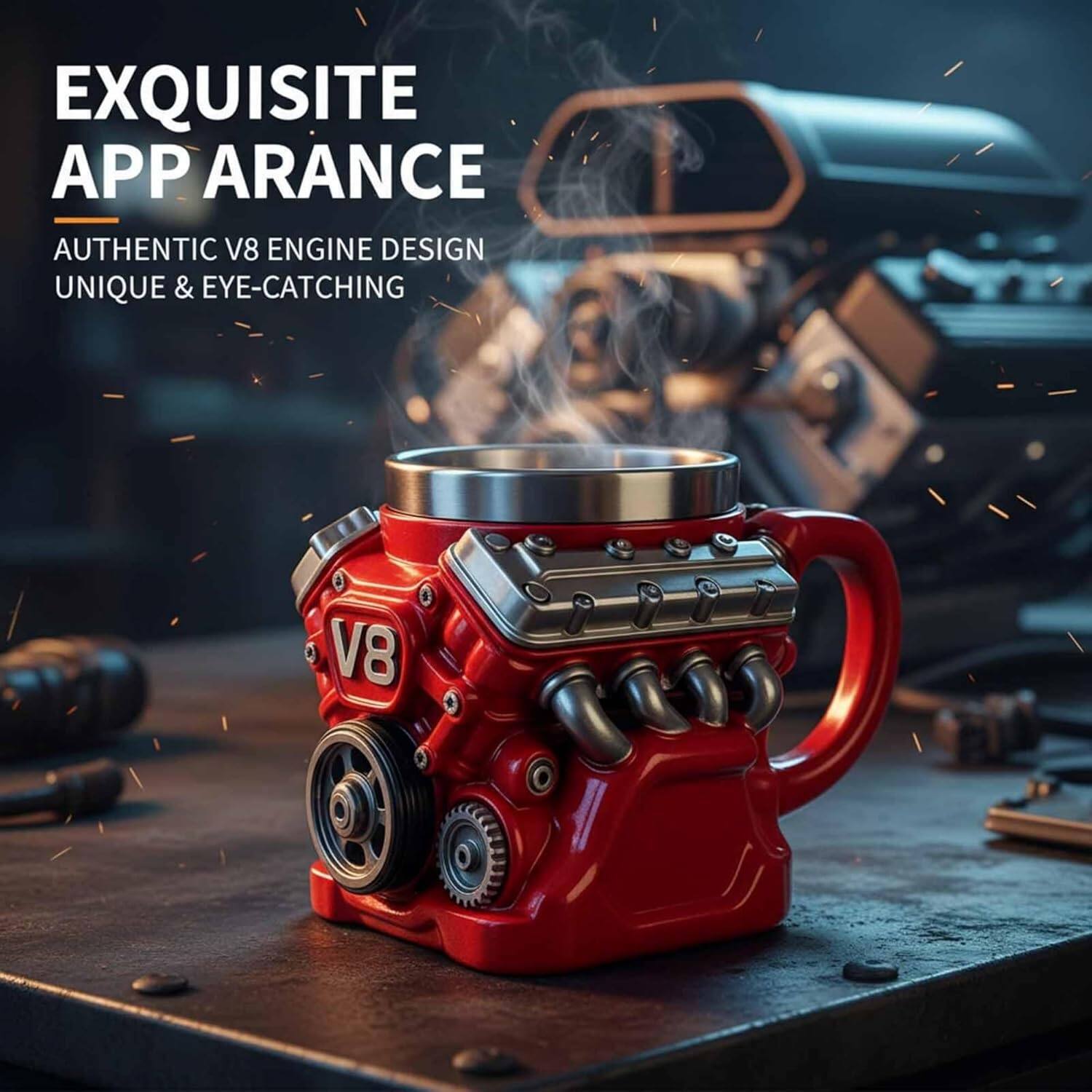 EXQUISITE APP ARANCE  
AUTHENTIC V8 ENGINE DESIGN  
UNIQUE & EYE-CATCHING